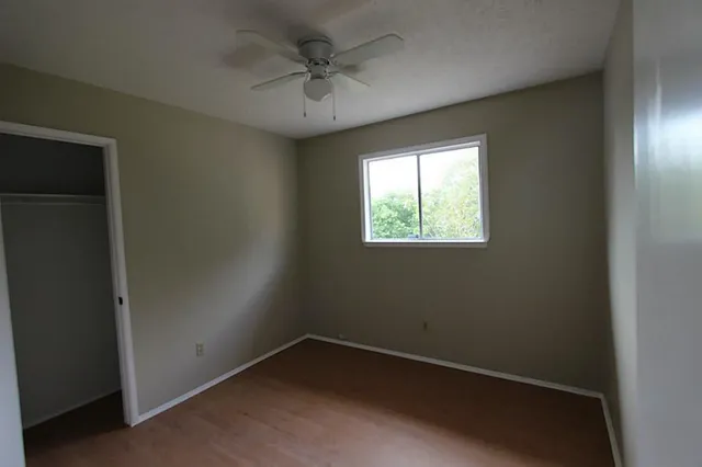 an empty room with a window