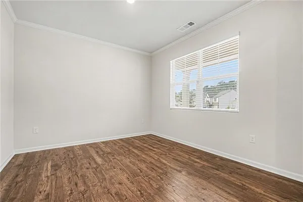 an empty room with a window