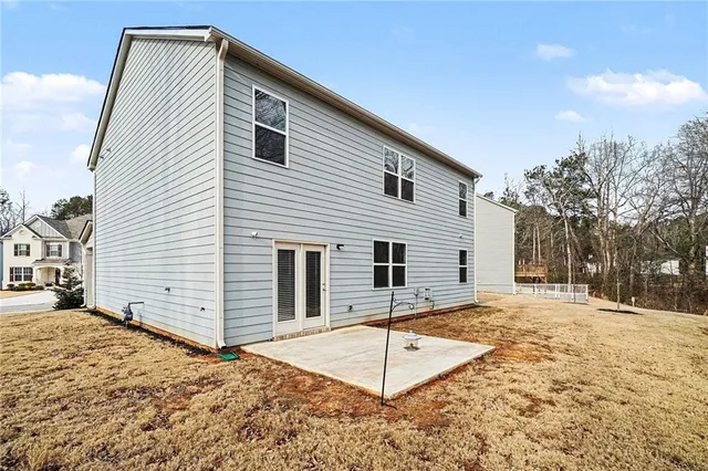 a backyard of a house