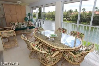 a dining room with furniture
