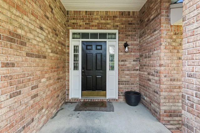 a view of front door of house