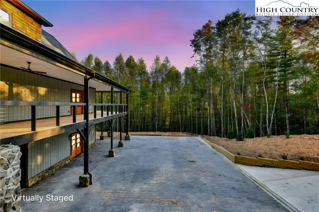 a view of outdoor space with seating area