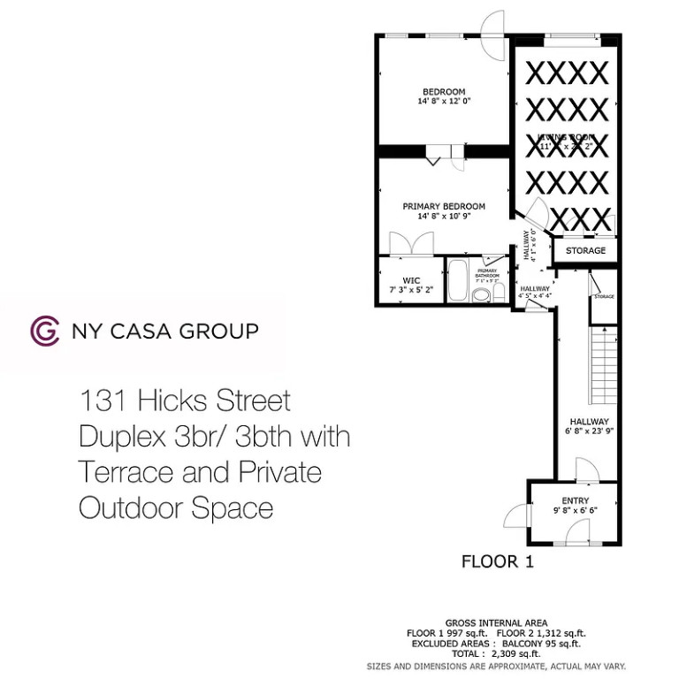 131 Hicks Street, Unit GARDEN Brooklyn, NY 11201 - Photo 10 of 11 Floorplan Level 2