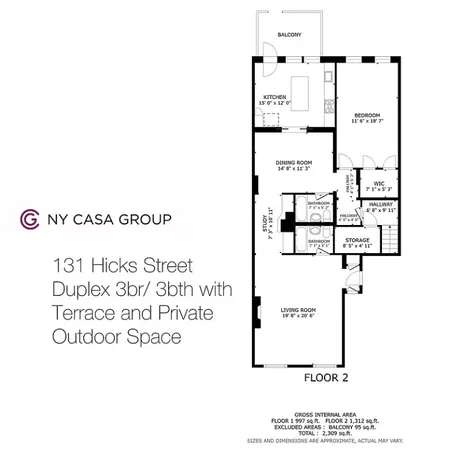 $7,977 | 131 Hicks Street, Unit GARDEN | Brooklyn Heights