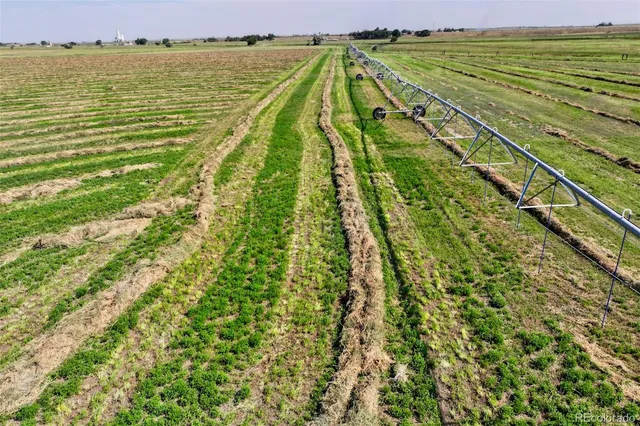 a view of an ocean and a building