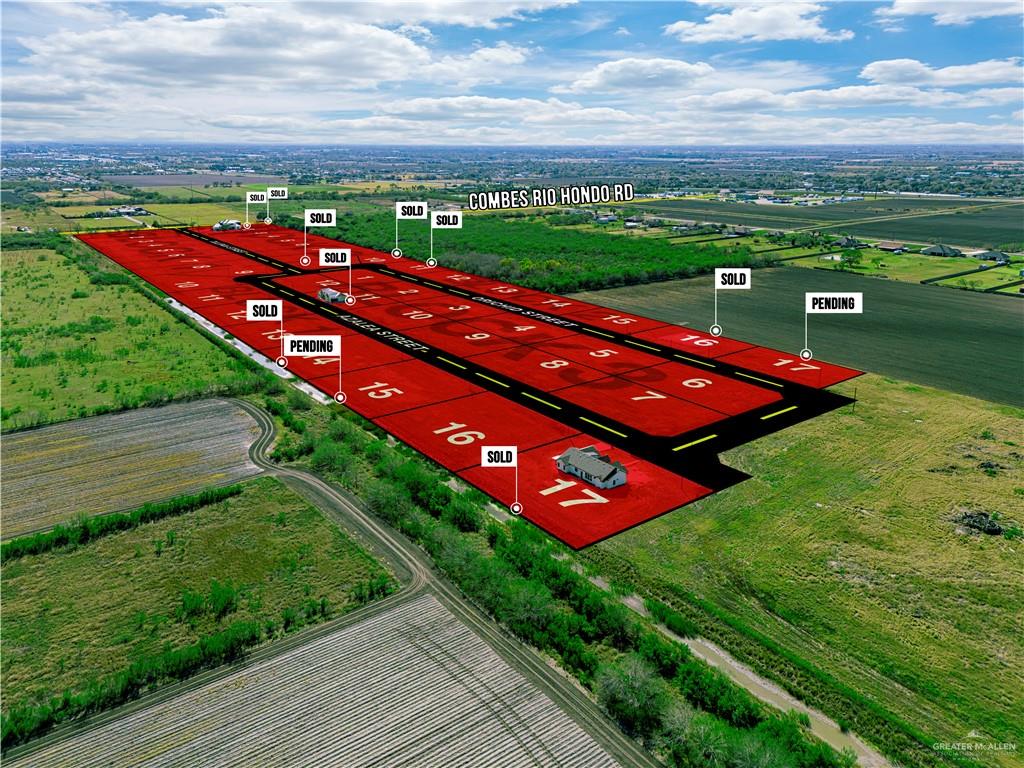 Lot #2 Wilson Road Harlingen, TX 78552 - Photo 3 of 5 Aerial representation of a land subdivision, featuring multiple numbered parcels