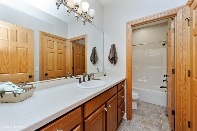 7313 Lone Oak Road Spring Grove, IL 60081 - Photo 18 of 29 a bathroom with a sink a mirror and a shower
