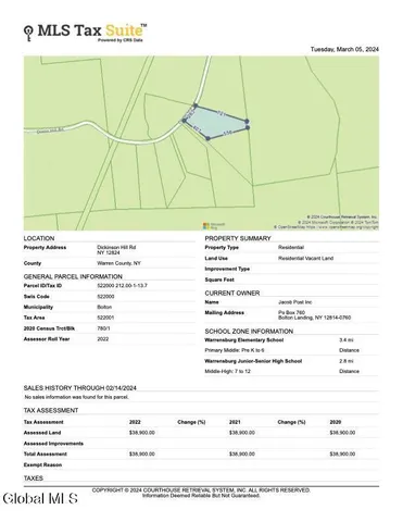 $145,000 | 362 Dickinson Hill Road, Bolton, NY 12824