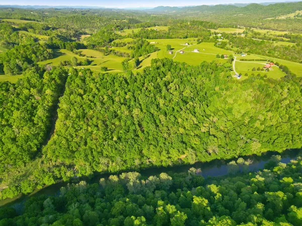 a view of backyard with green space