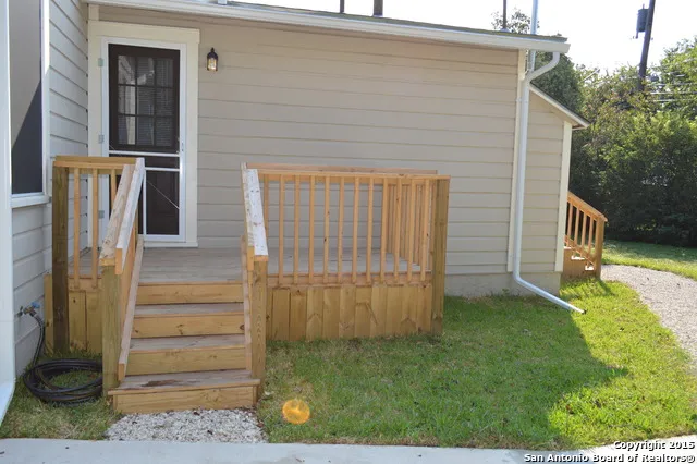 a backyard of a house