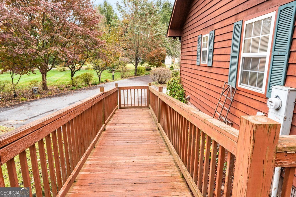 251 Rivers Edge Drive Hayesville, NC 28904 - Photo 43 of 45 a view of a house with wooden stairs