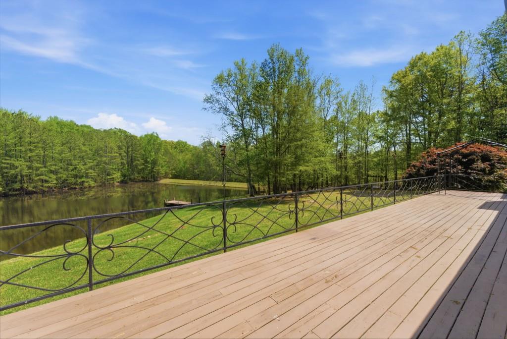 224 Old Franklin Street Roopville, GA 30170 - Photo 26 of 60 a view of wooden deck with a lake view
