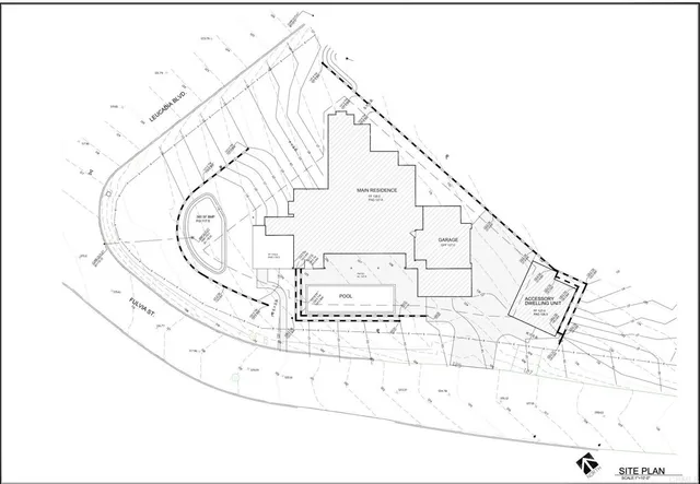 a front view of a building