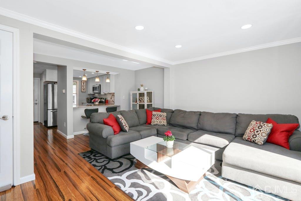 675 Bound Brook Road, Unit 2 Dunellen, NJ 08812 - Photo 5 of 20 Living Room with view into Kitchen