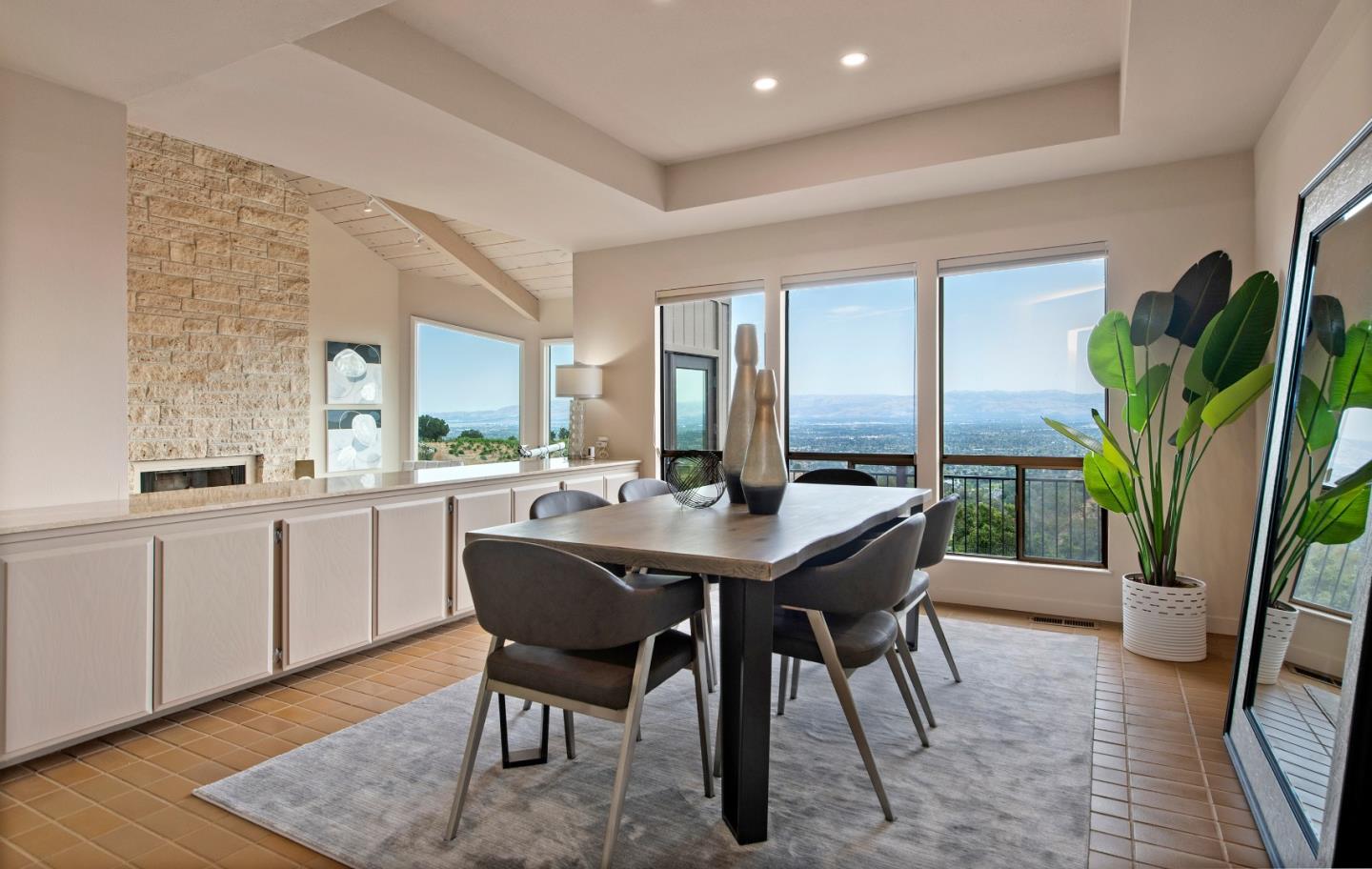 22365 Regnart Road Cupertino, CA 95014 - Photo 17 of 54 a view of a dining room with furniture window and wooden floor