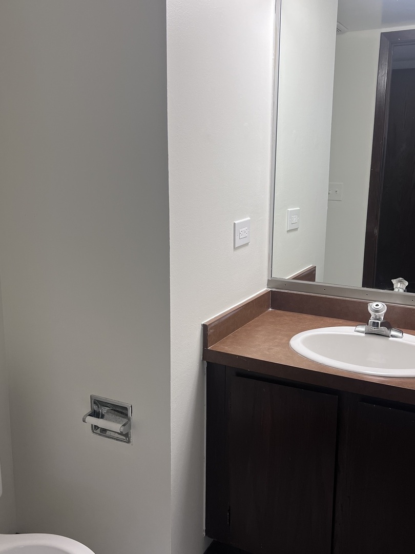 1779 Rand Road, Unit 1B Des Plaines, IL 60016 - Photo 8 of 8 a bathroom with a sink and a mirror