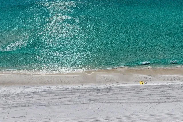 a view of a road from a yard