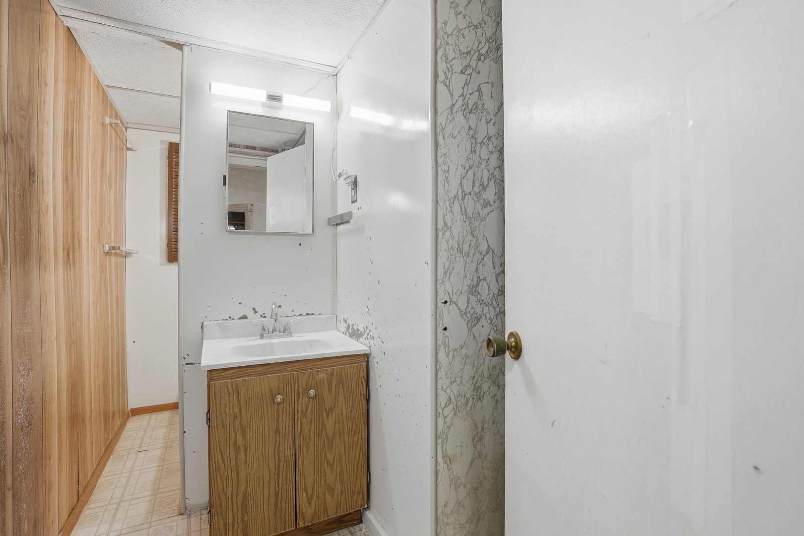 910 18th Avenue Rock Island, IL 61201 - Photo 13 of 30 a bathroom with a sink and a mirror