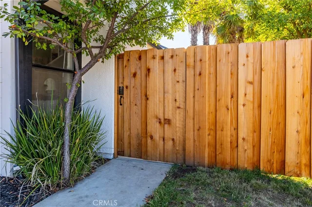 a view of a wooden fence