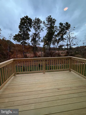 a view of wooden balcony