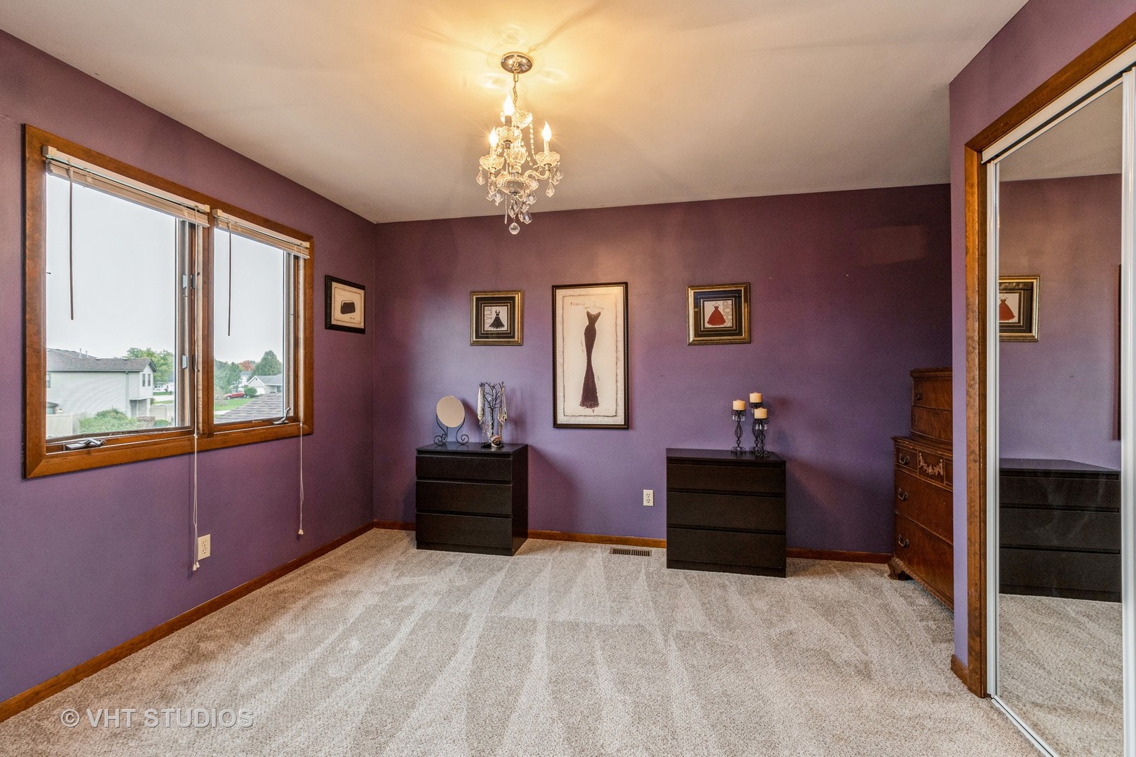 718 Sojourn Road New Lenox, IL 60451 - Photo 9 of 16 a bedroom with a bed and a dresser next to a window