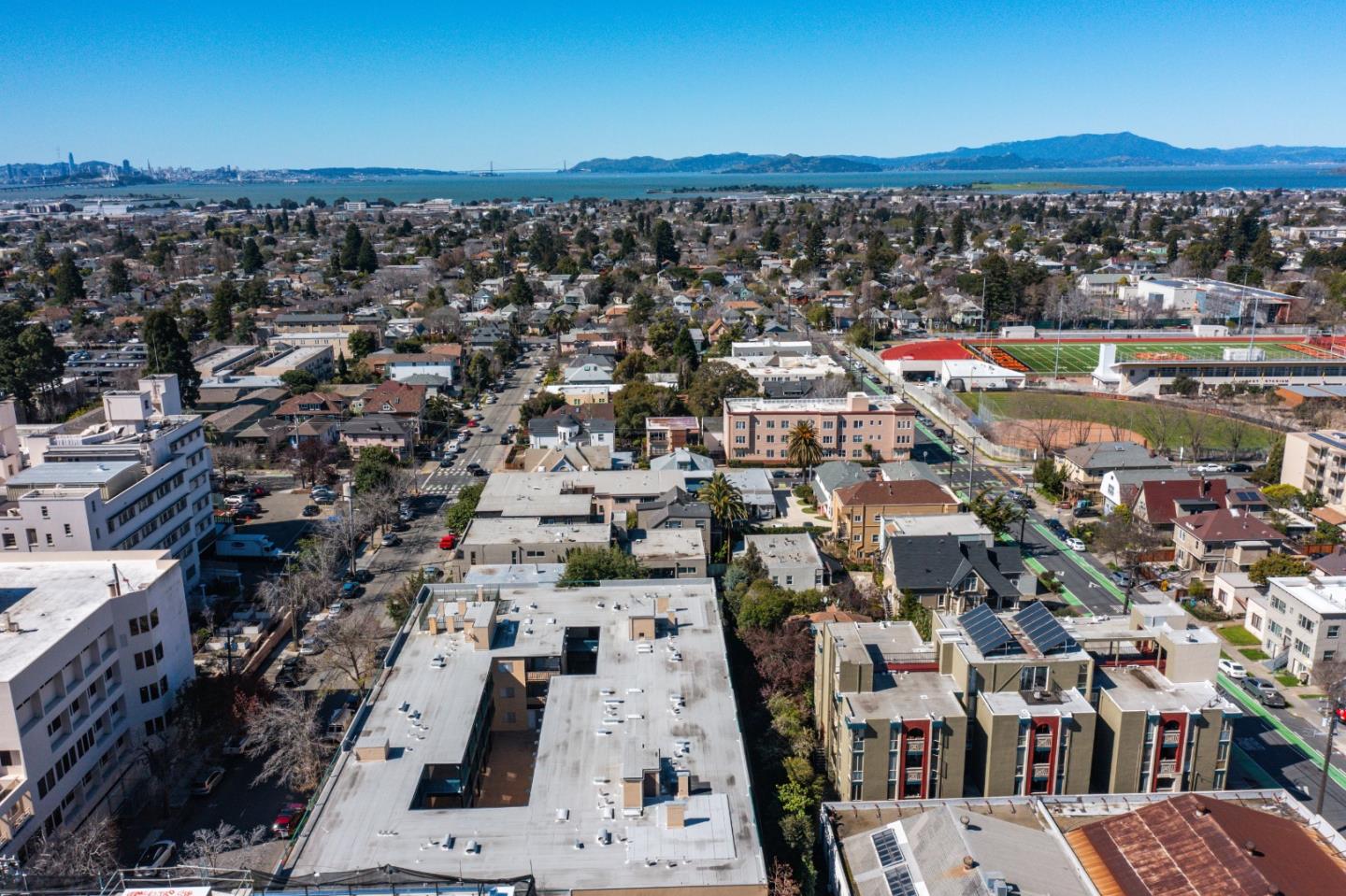 2029 Channing Way, Unit 3C Berkeley, CA 94704 - Photo 27 of 31 an aerial view of a building with outdoor space