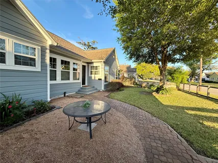 a view of outdoor space with seating