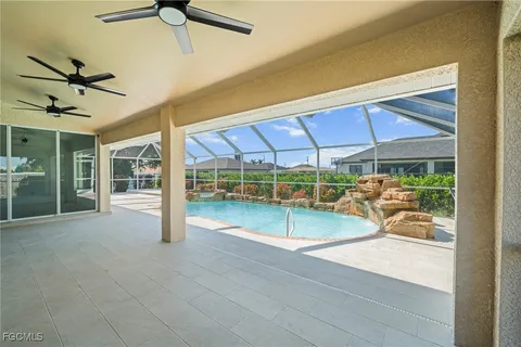 a view of a yard with porch