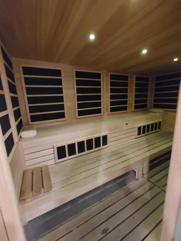 a view of a terrace with sitting area