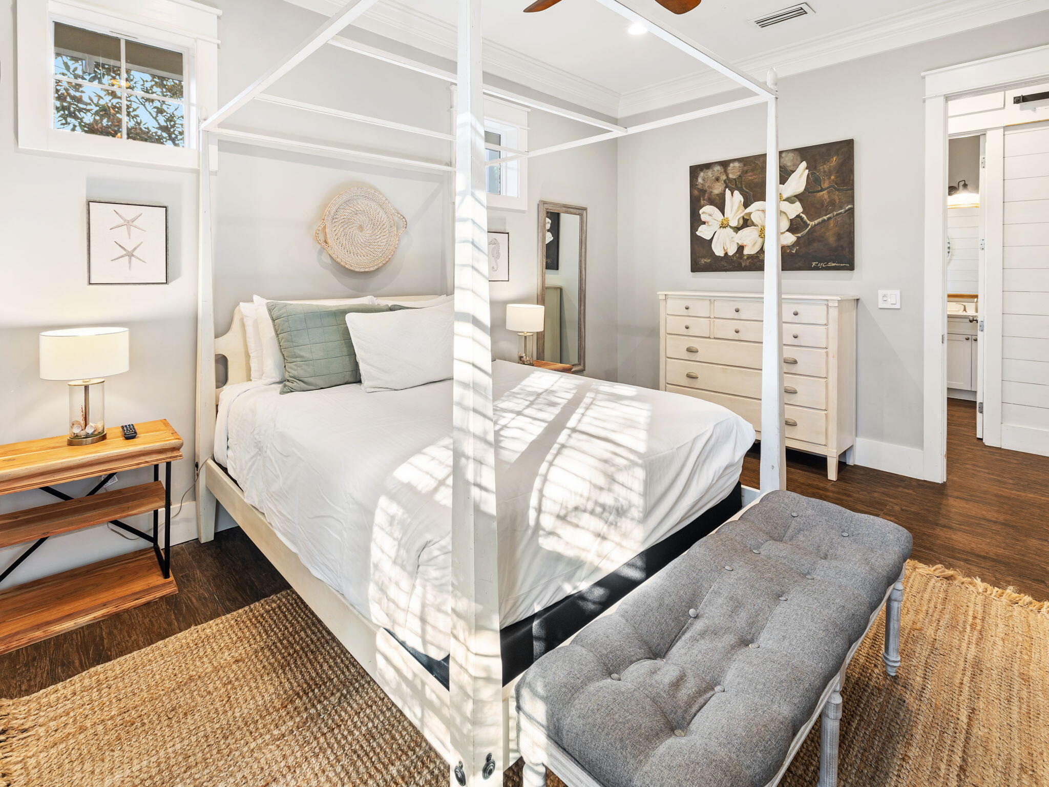 9 Willow Mist Road Inlet Beach, FL 32461 - Photo 22 of 52 a bedroom with bed and wooden floor