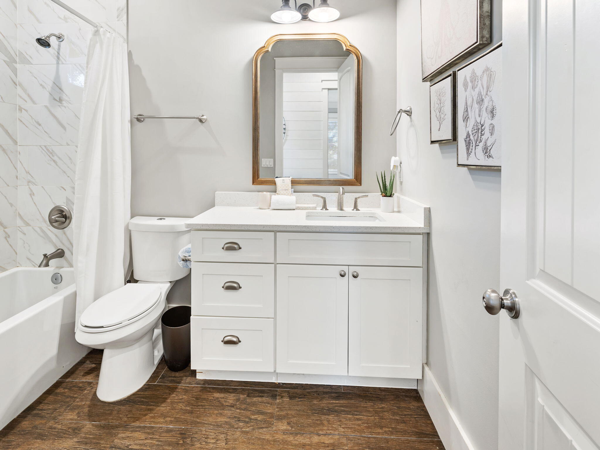 9 Willow Mist Road Inlet Beach, FL 32461 - Photo 23 of 52 a bathroom with a sink toilet a mirror and shower