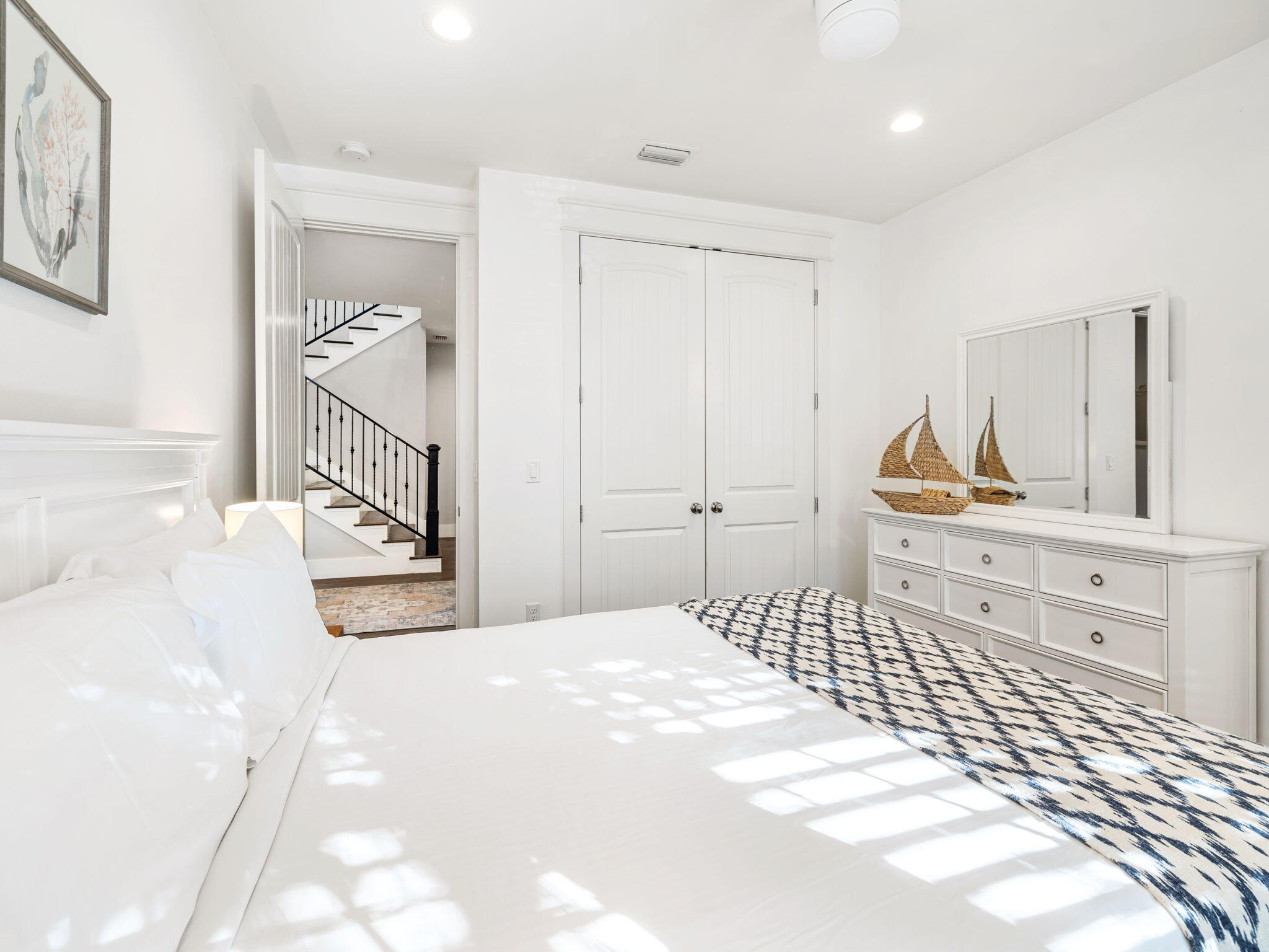 9 Willow Mist Road Inlet Beach, FL 32461 - Photo 32 of 52 a bedroom with a bed and a cabinets