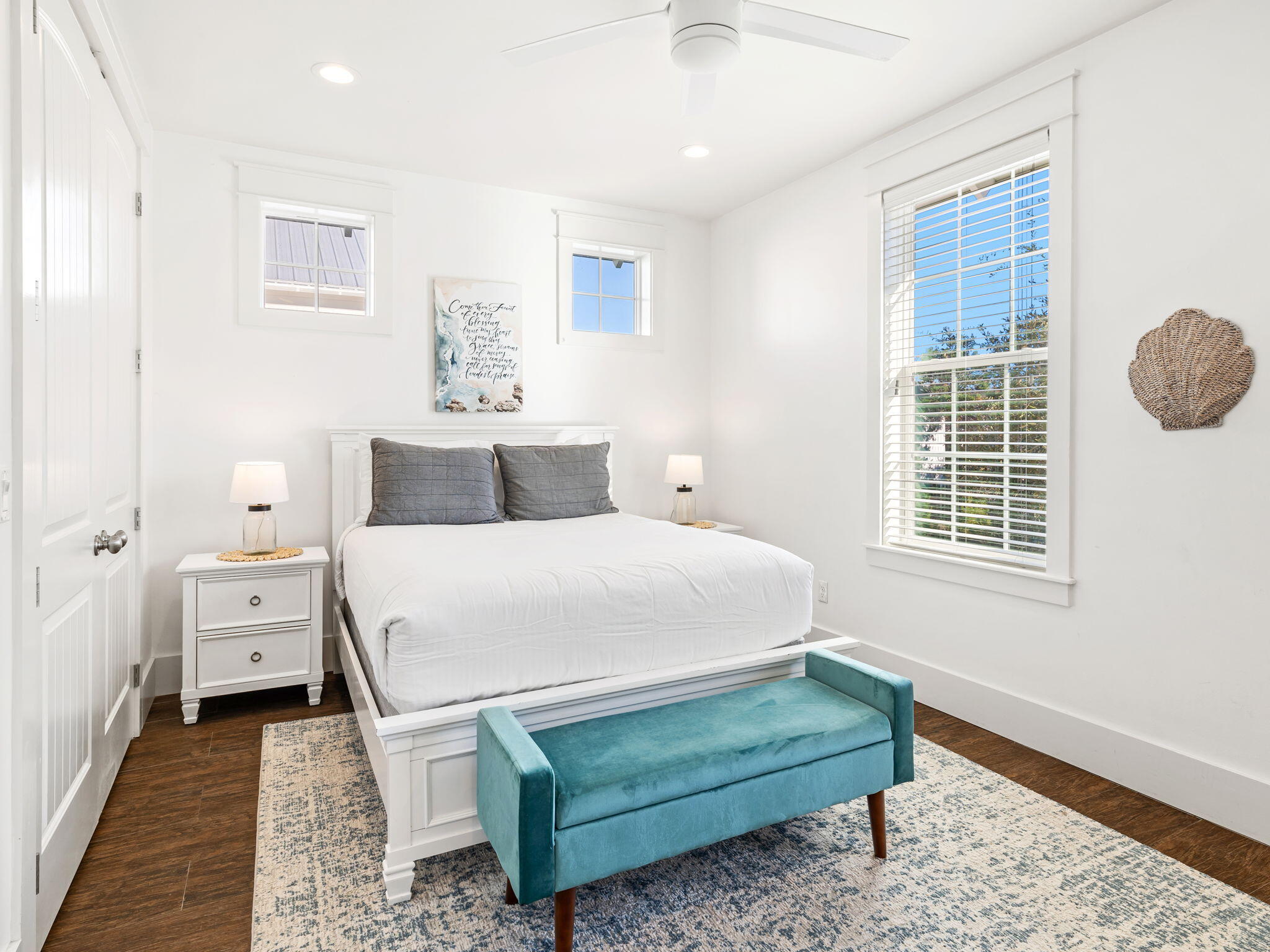9 Willow Mist Road Inlet Beach, FL 32461 - Photo 36 of 52 a bedroom with a bed and wooden floor