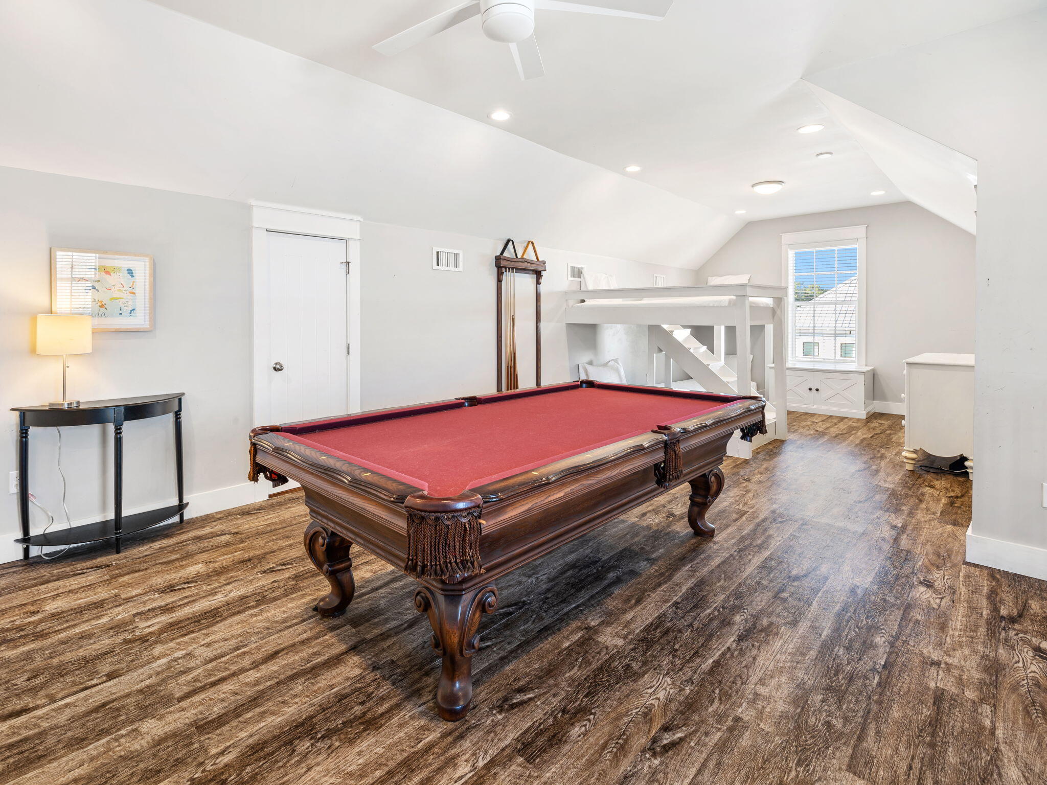9 Willow Mist Road Inlet Beach, FL 32461 - Photo 45 of 52 a room with pool table and wooden floor