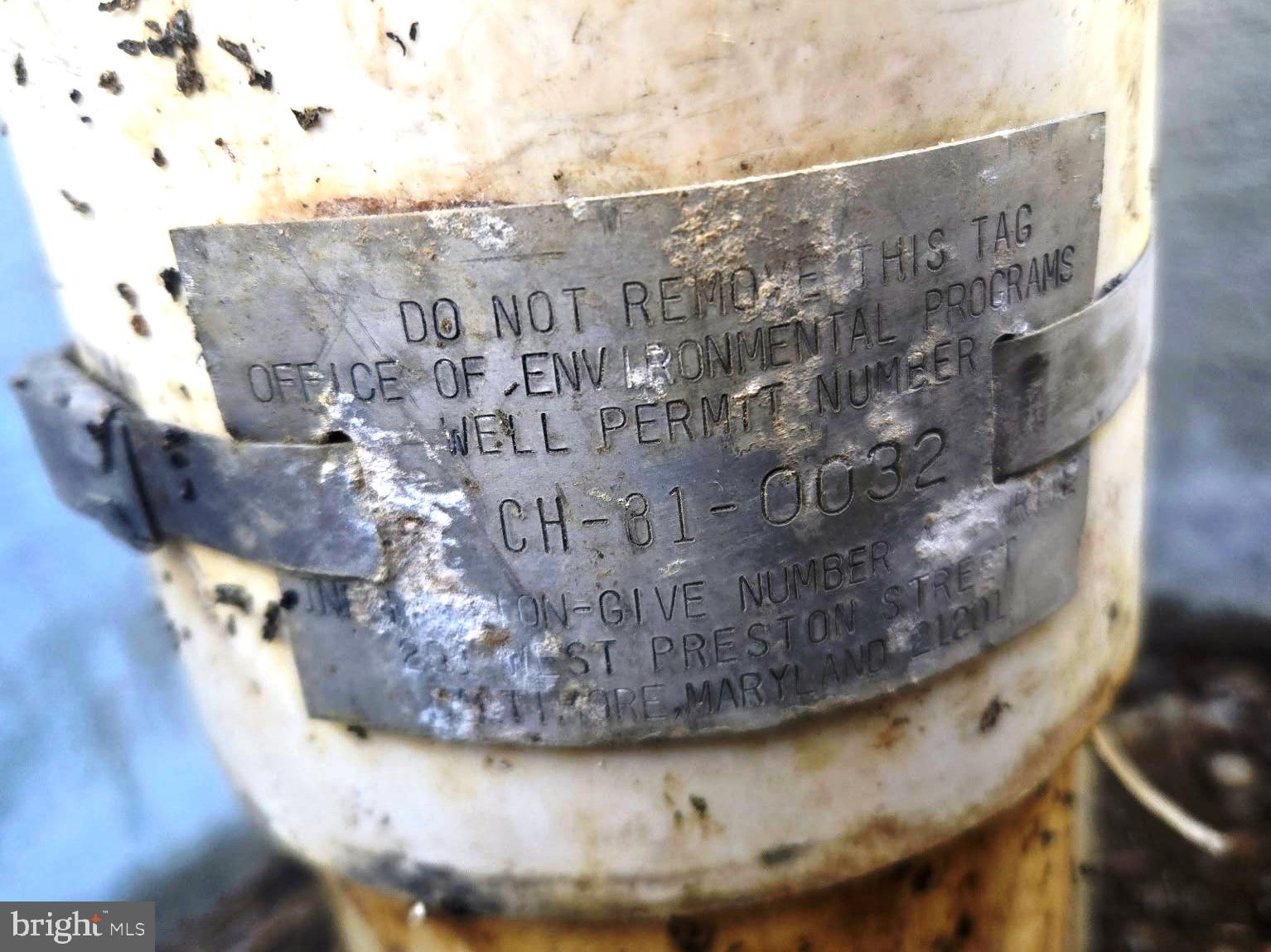 4555 Bicknell Road Marbury, MD 20658 - Photo 30 of 30 Property deep well tag