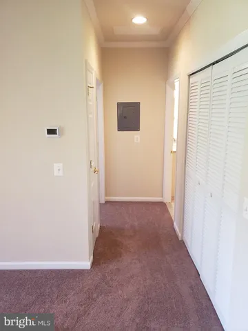 a view of a bathroom with an empty space