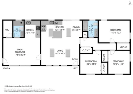 $1,488,000 | 1707 Fruitdale Avenue, San Jose, CA 95128
