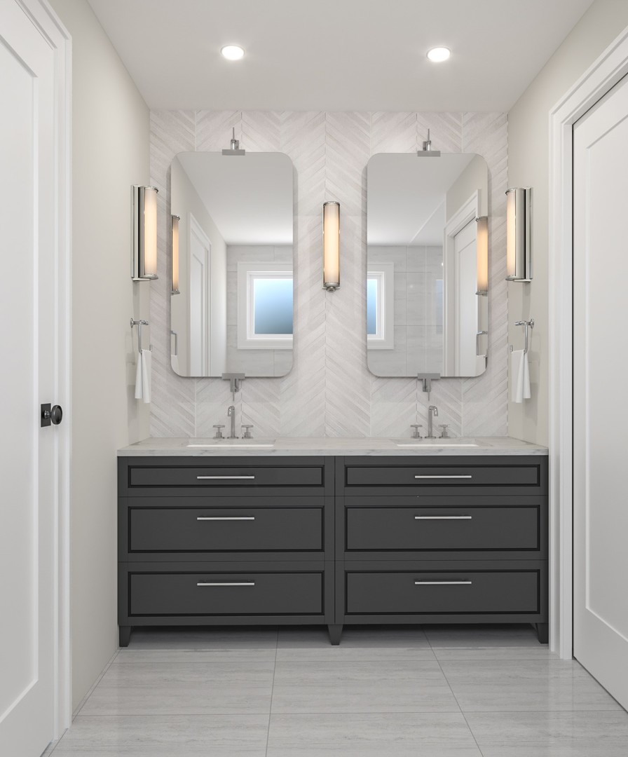 646 West Webster Avenue, Unit 2 Chicago, IL 60614 - Photo 4 of 4 a bathroom with a sink vanity and mirror