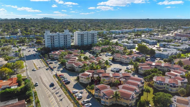 an aerial view of a city