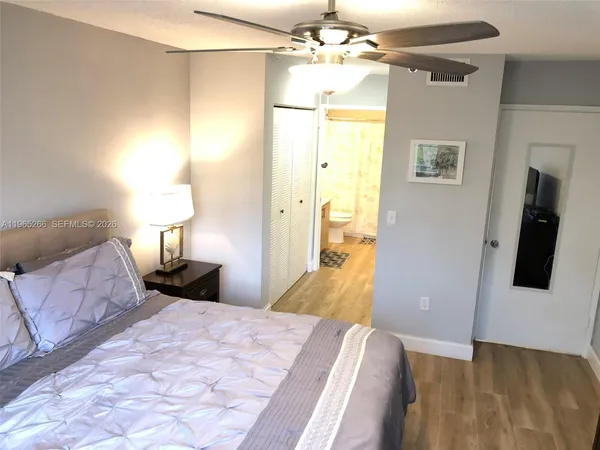 a view of a bathroom with a tub