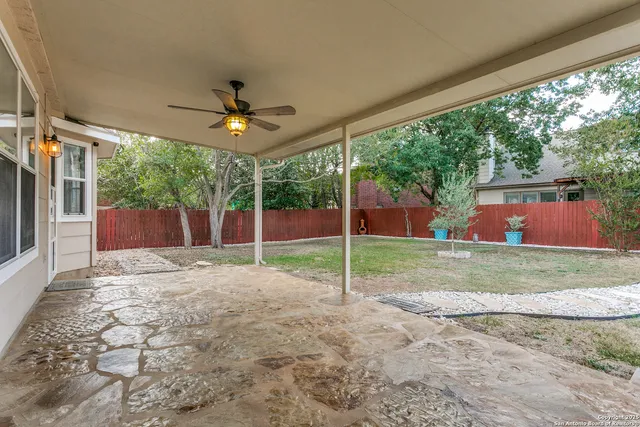 a backyard of a house