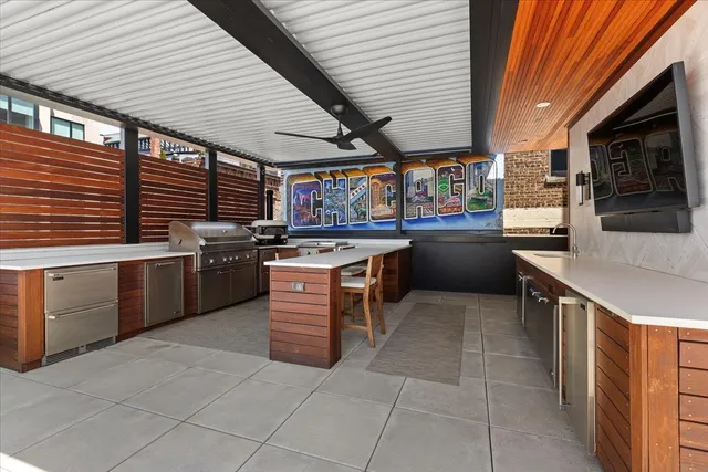 a front view of a building with a window