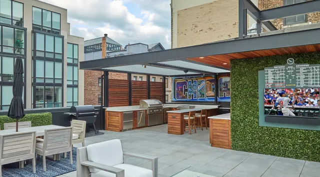 a view of outdoor space with seating space