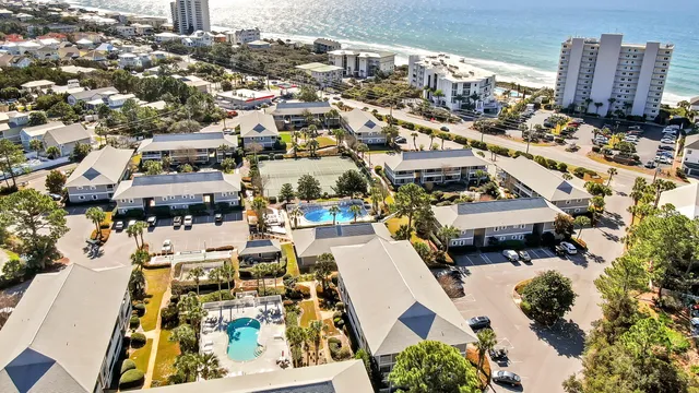 an aerial view of a city