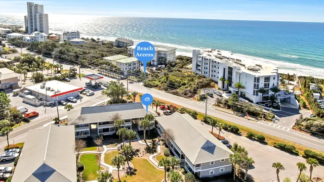 a city view with tall buildings