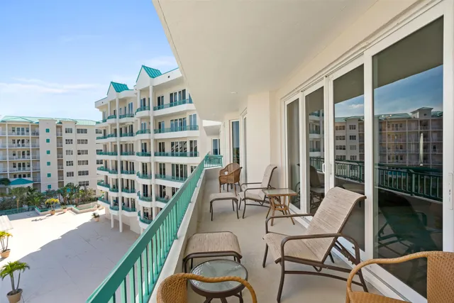 a view of a building with a garden