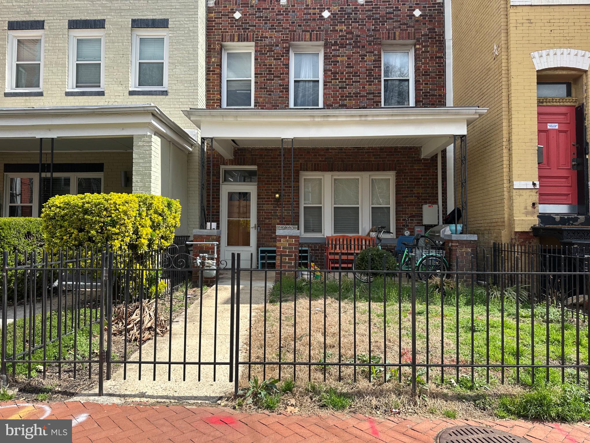 front view of a house with a porch