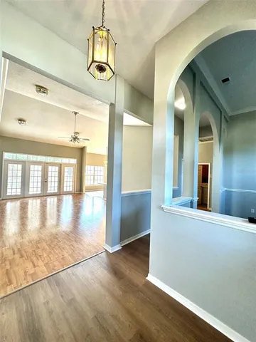a view of a hallway with interior of the house