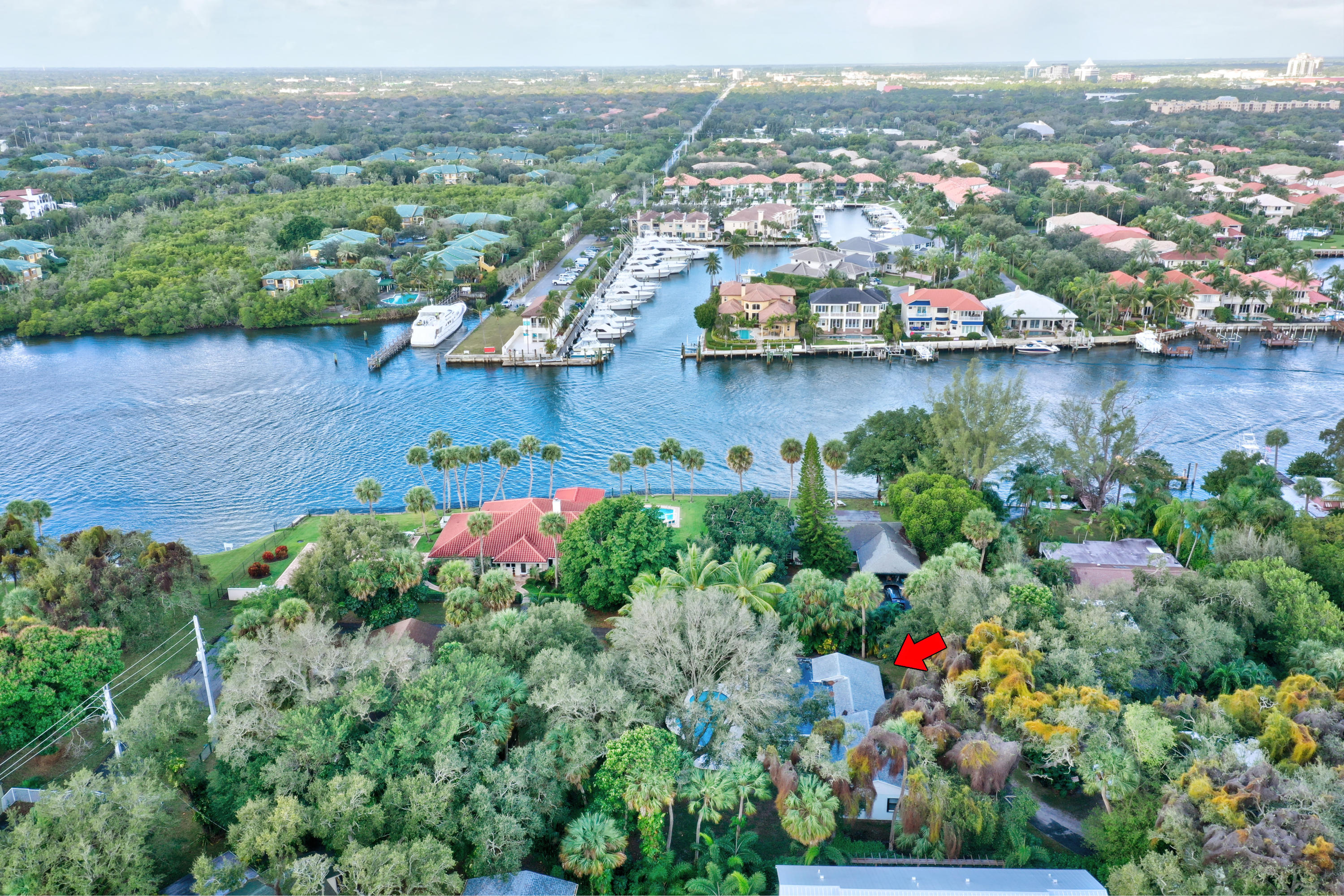 11061 Ellison Wilson Road North Palm Beach, FL 33408 - Photo 37 of 41 an aerial view of a houses with a lake view
