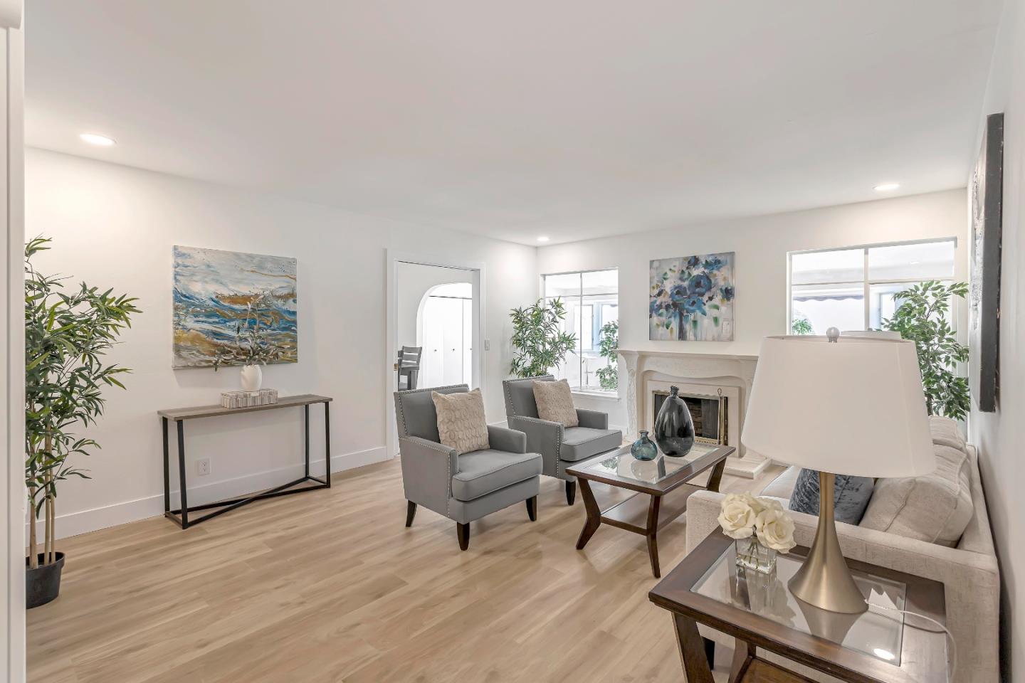 1548 Spring Street Mountain View, CA 94043 - Photo 4 of 40 a living room with furniture and a fireplace